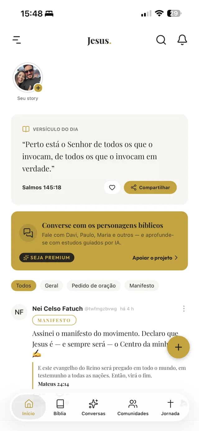 Tela de um app real criado com IA e publicado nas lojas