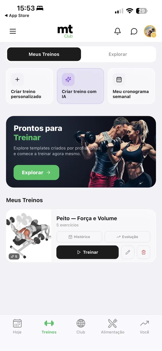 Tela de um app real criado com IA e publicado nas lojas